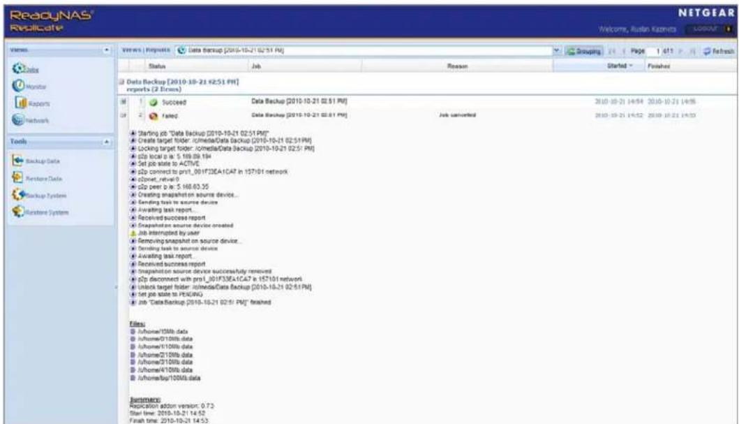 NETGEAR ReadyNAS R00RPL1 - To run a report: - 2