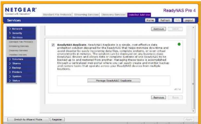 NETGEAR ReadyNAS R00RPL1 - To install ReadyNAS Replicate: - 1
