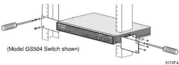 NETGEAR GS504 - Installation in a Rack - 1