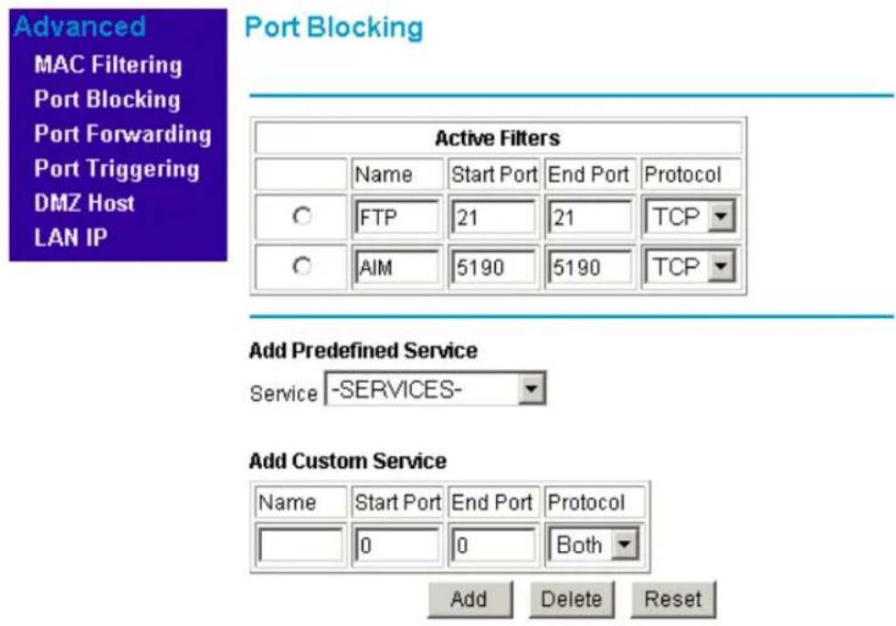 NETGEAR CG814M - Port Blocking - 1