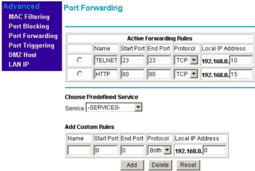 NETGEAR CG814M - Port Forwarding - 2