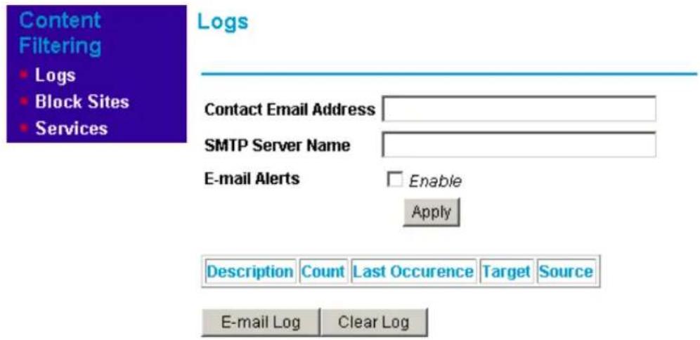 NETGEAR CG814M - Viewing and Emailing Logged Information - 1