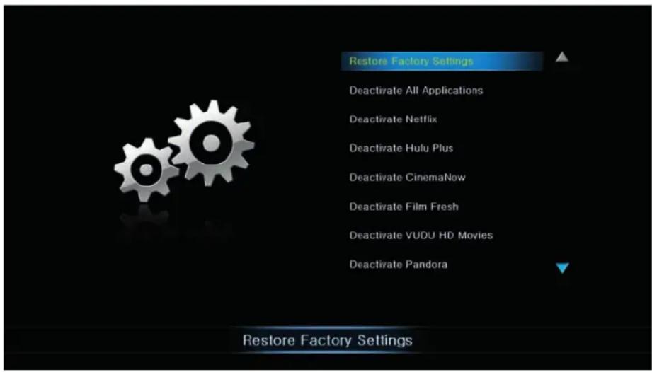 NETGEAR NeoTV NTV200S - To restore factory settings: - 1