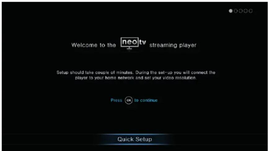 NETGEAR NeoTV NTV200S - To use Quick Setup: - 1
