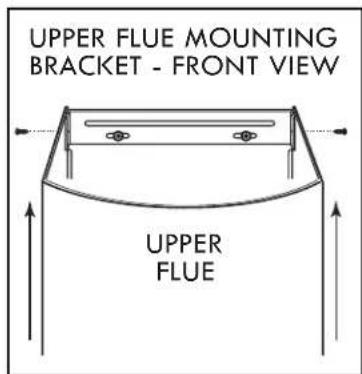 UPPER FLUE MOUNTING BRACKET - FRONT VIEW UPPER FLUE