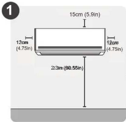 SAMSUNG AR18TYHQASIXSV - Installation Summary - Indoor Unit - 1