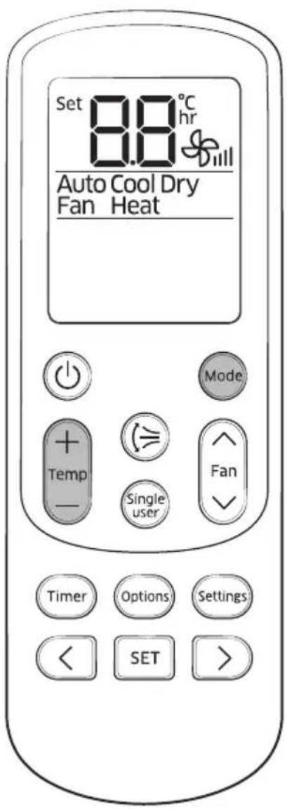 SAMSUNG AR09MSFHRWKNSV - Remote Control Operation - 1