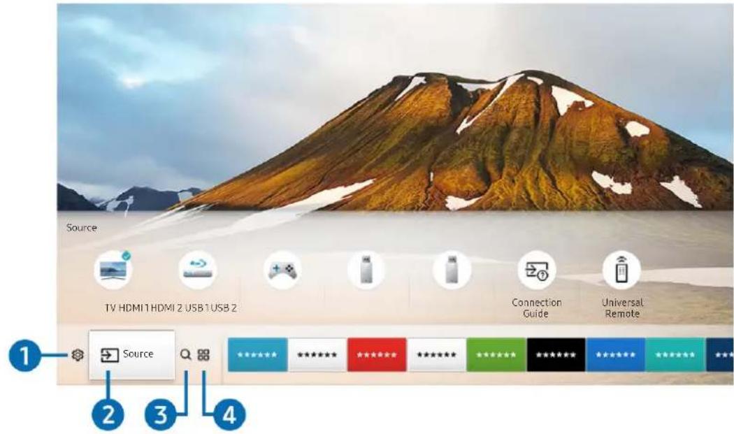 SAMSUNG UA43M5500AW - Displaying the Home Screen - 1