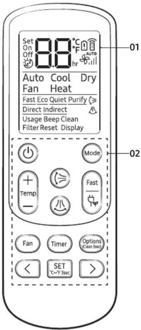 SAMSUNG AR09TXHYBWKNSA - Display - 2