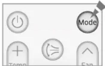 SAMSUNG AR30KSFTAWQNSA - Press the Mode button to select Cool or Heat mode. - 3