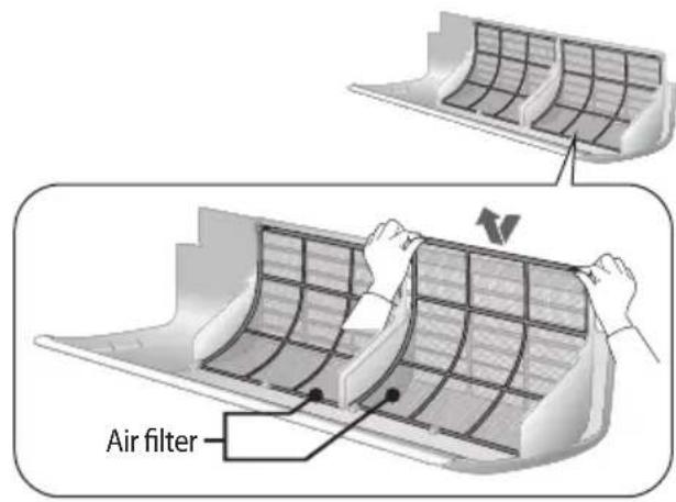 SAMSUNG AR30KSFTAWQNSA - Removing the Air filter - 1
