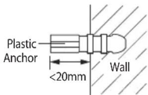 SAMSUNG AR30KSFTAWQNSA - If you fix the indoor unit on a wall - 2