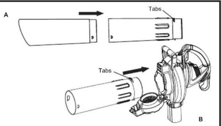 LawnMaster BV1211 - INSTALLING VACUUM TUBES AND COLLECTION BAG - 2