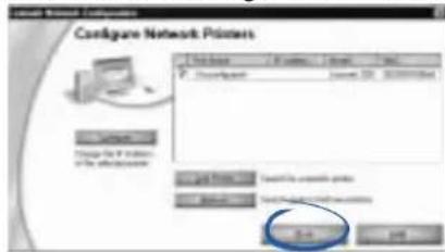 LEXMARK N1 - There is not an Install Selected Printer button on the Network Configuration screen - 1
