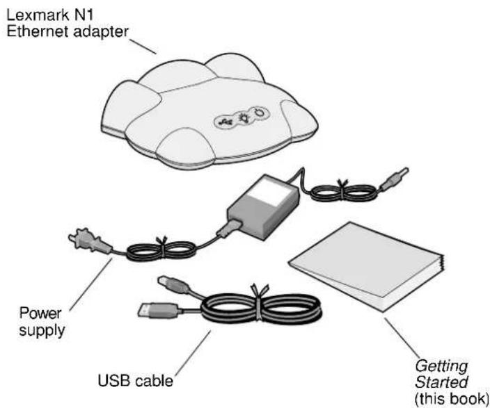 LEXMARK N1 - Step 2: Unpack your adapter - 1
