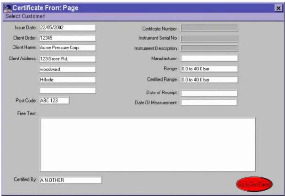 FLUKE P3800 - Creating a Certificate Front Page - 1