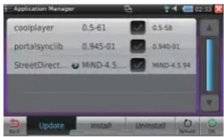 CLARION NR1UW - Tap the "Software update" [Go] key. - 1