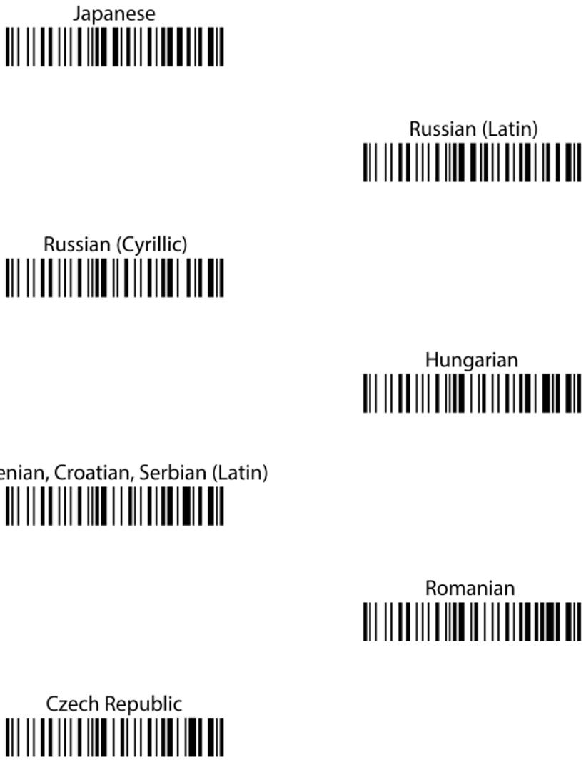 Wasp WLS8600 - Keyboard Nationality (continued) - 1