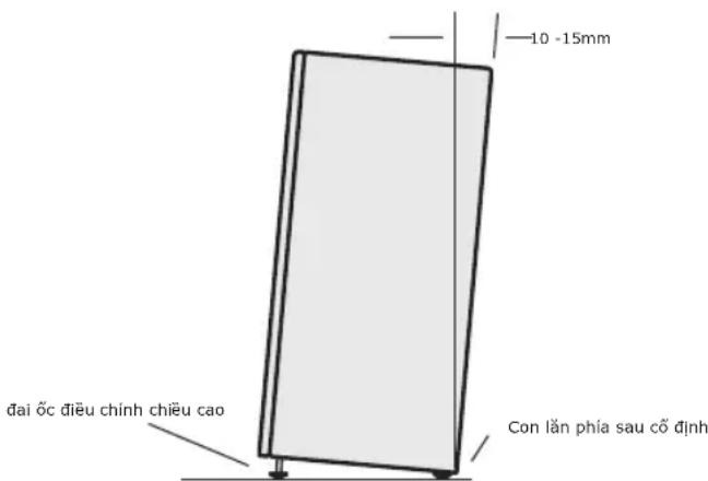 10-15 mm Đai ốc điều chỉnh chiều cao Con lăn phía sau cố định