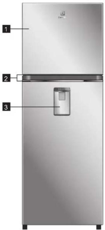 ELECTROLUX ETB3460K-H - CÁC BỘ PHẬN CỦA TỦ LẠNH NGĂN ĐÁ TRÊN - 1