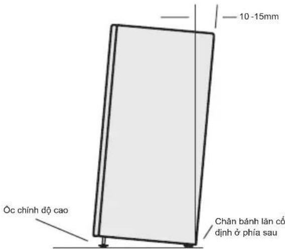 10-15mm Ốc chỉnh độ cao Chân bánh lăn cố định ở phía sau