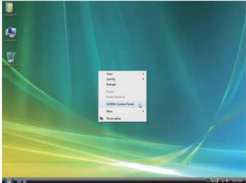 GIGABYTE GV-N55128DP-E - Accessing NVIDIA Control Panel - 1