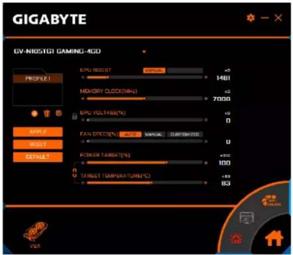 GIGABYTE GV-N108TGAMING-11GD - Advanced Setting - 1