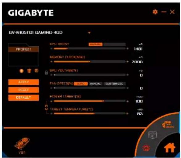 GIGABYTE GV-N1060WF2-6GD - Advanced Setting - 1