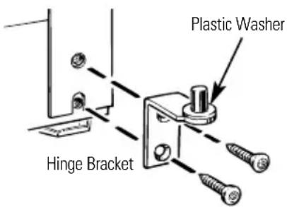 HOTPOINT CTX16CZBLAA - Transfer Bottom Hinge to the Left - 1