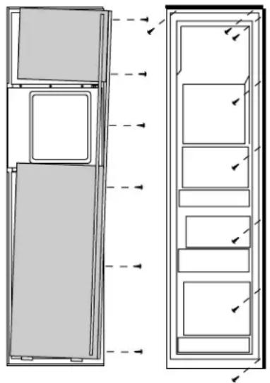 GE ZWCD2 - For models with full width dispenser trim and 2 piece freezer panels: - 1
