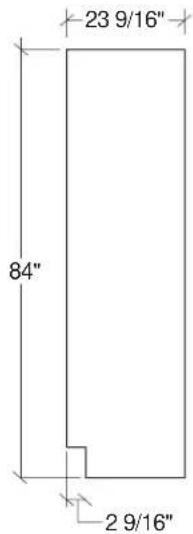 GE ZWCD2 - Side Panel or Filler Options (not to scale) - 2