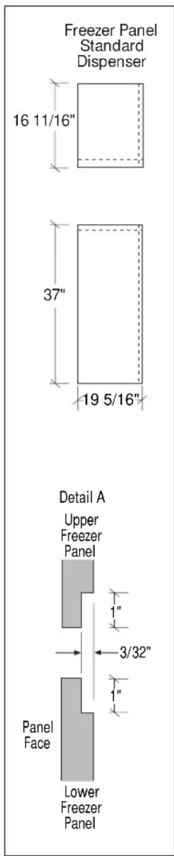 GE ZWCD2 - 3/4" thick panel with custom handle and/or ZWCD2 custom collar trim - 1