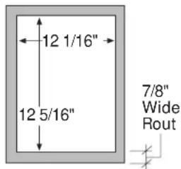 GE ZWCD2 - 3/4" thick panel with custom handle and/or ZWCD2 custom collar trim - 4
