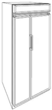 GE ZWCD2 - 3/4" thick custom panels—Without trim kits - 2