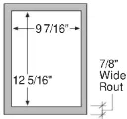 GE ZKT36 - 3/4" thick panel with custom handle and/or ZWCD1 custom collar trim - 4