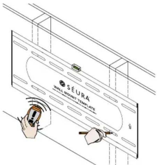 Seura SW-2 - Locate studs and mark the wall - 1