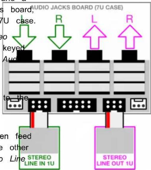 Intellijel Stereo Line In 1U - Connecting a Stereo Line In 1U to the 14 " Jacks on a 7U Case - 5