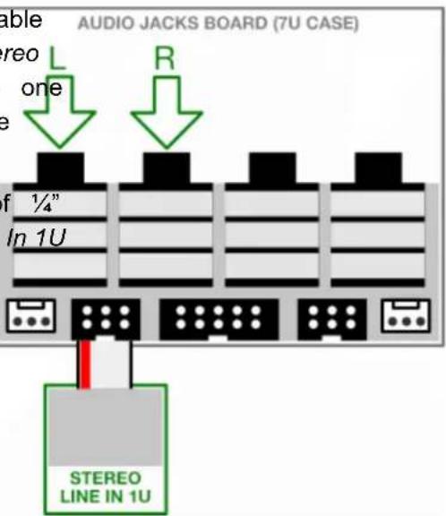 Intellijel Stereo Line In 1U - Connecting a Stereo Line In 1U to the 14 " Jacks on a 7U Case - 3