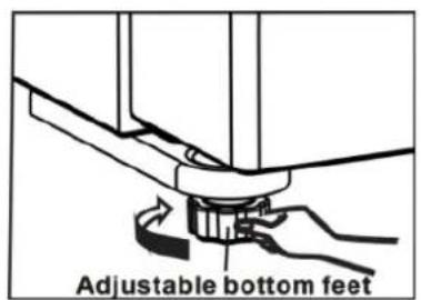 Adjustable bottom feet