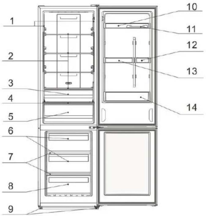 Infiniton RCM-352X - Visão geral do refrigerador - 1