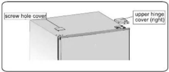 screw hole cover upper hinge cover (right)