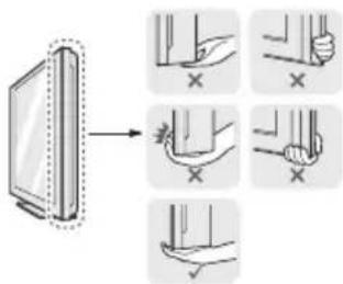 LG 75UJ675Y - Lifting and moving the TV - 2