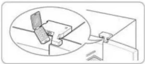 LG GLM-642T - Open all refrigerator compartment and freezer compartment doors, and place the telephone near the speaker hole at the top right side. - 1