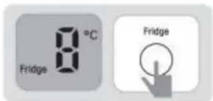 LG GLM-642T - Press and hold fridge temperature button for 3 seconds or longer. (All display screens will be turned off, and in a while, 3 will be displayed on the fridge temperature display part.) - 1