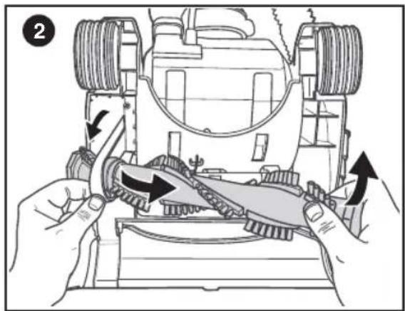 Illustration of hands operating a mechanical device with tool manipulation (no text or symbols visible)