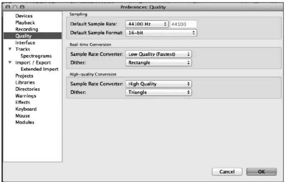 Victrola ITUT-5000 - AUDACITY PREFERENCES SETTINGS - 5