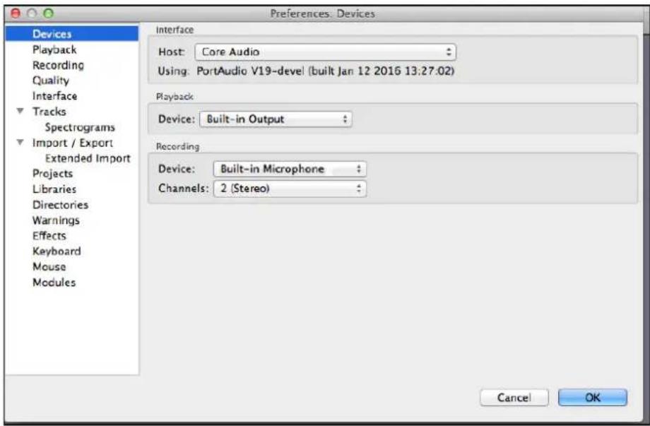 Victrola ITUT-5000 - AUDACITY PREFERENCES SETTINGS - 2