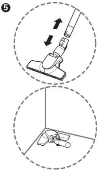 LG VC88888NHAQ - How to use Using carpet master nozzle and mini turbine nozzle Использование Использование основной насадки для ковра и мини турбощетки Користування пилососом Використання насадки Carpet Master та міні-турбонасадки Қалай пайдалану керек Кілемге және еденге арналған саптаманы және мини турбина қондырмасын пайдалану - 3