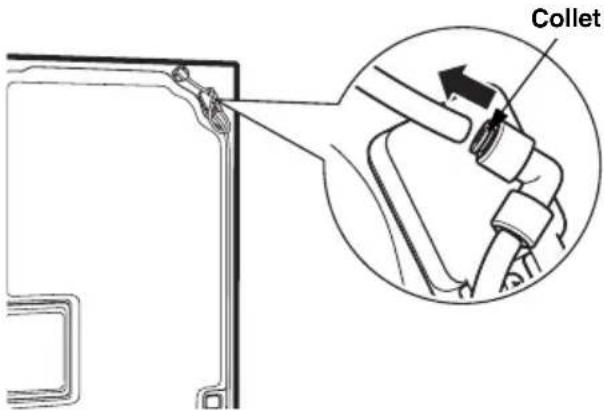 LG S-204UTJ - To remove the left refrigerator door: - 1