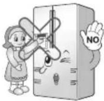 LG S-204UTJ - Do not insert the hands into the ice bucket or the ice dispenser. - 1